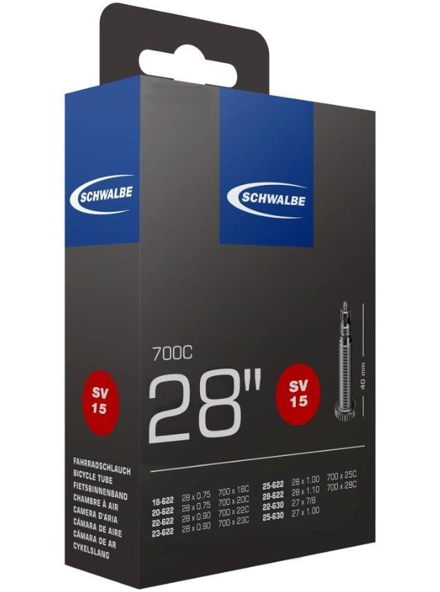 Schwalbe Camera d'aria SV 19-27,5, 28, 29 - Set di 2 valvole Presta