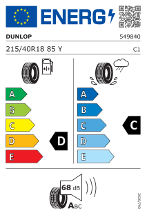 Pneumatico Dunlop SP Sport 01 215/40 R 18 85 Y