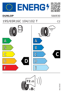 Pneumatico Dunlop Econodrive 195/65 R 16 104 102 T