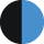 Battistrada nero, fianchi blu